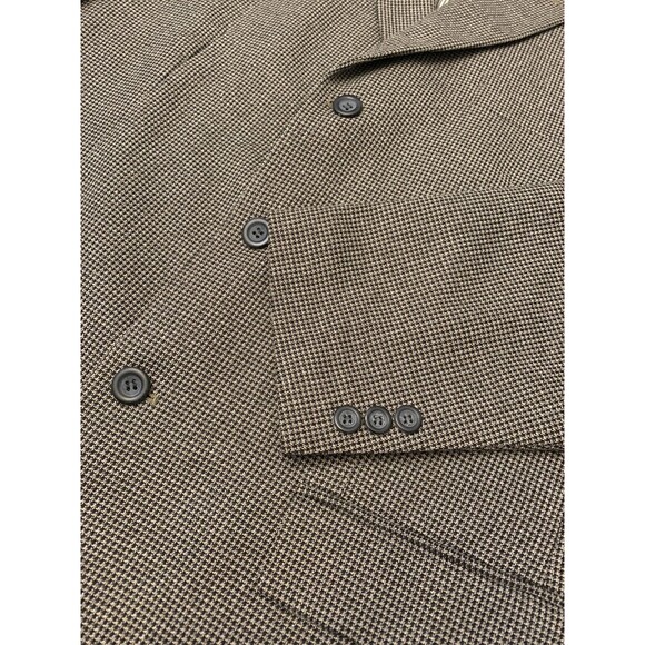 Mazzoni Tweed Blazer Mens 40R Houndstooth Gray Jacket Sportcoat - Picture 4 of 14